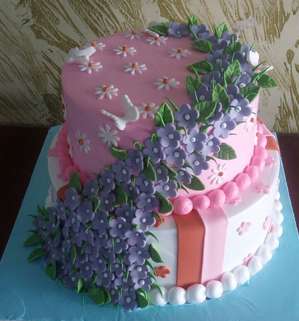 two tier theme cake